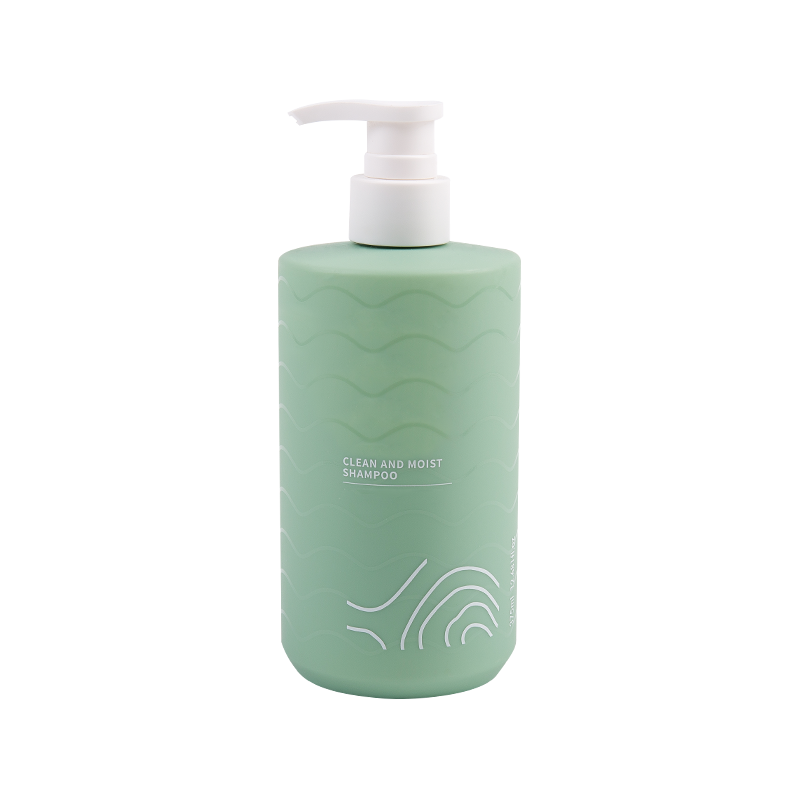 Garrafa de shampoo de prensa de plástico verde