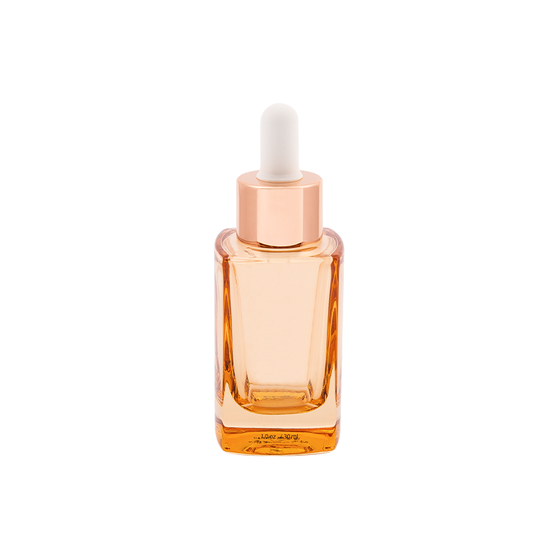 Garrafa de gotas de gotas de soro de vidro rosa de 30 ml