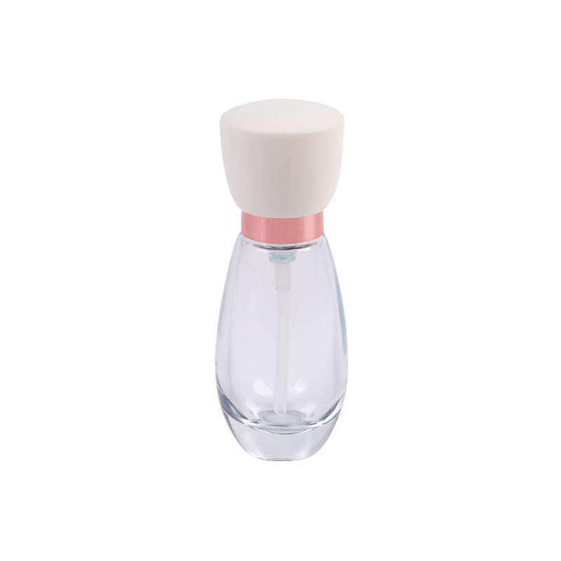 Garrafa de cosméticos de vidro Frost 30ml com tampa ABS