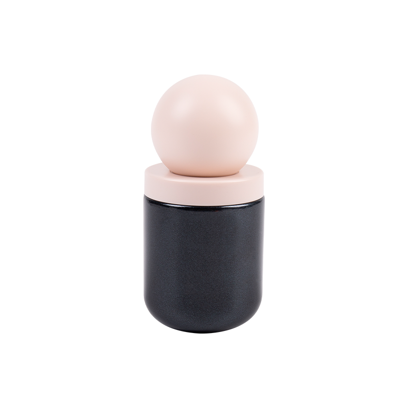 Garrafa de cosméticos de vidro fosco de 30 ml com tampa de ABS esférico macio