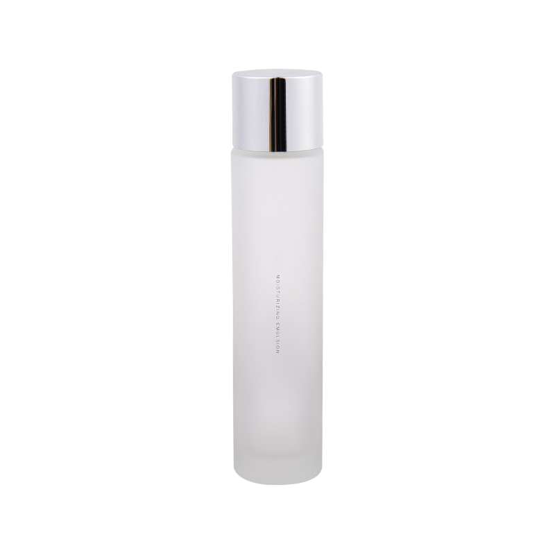 Garrafa de loção de vidro branco simples de 120 ml