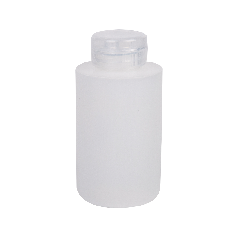 Garrafa redonda HDPE de 100 ml com tampa de parafuso transparente